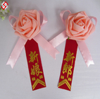 corpete cor-de-rosa do pulso da flor da decoração do casamento da flor do material artificial da espuma